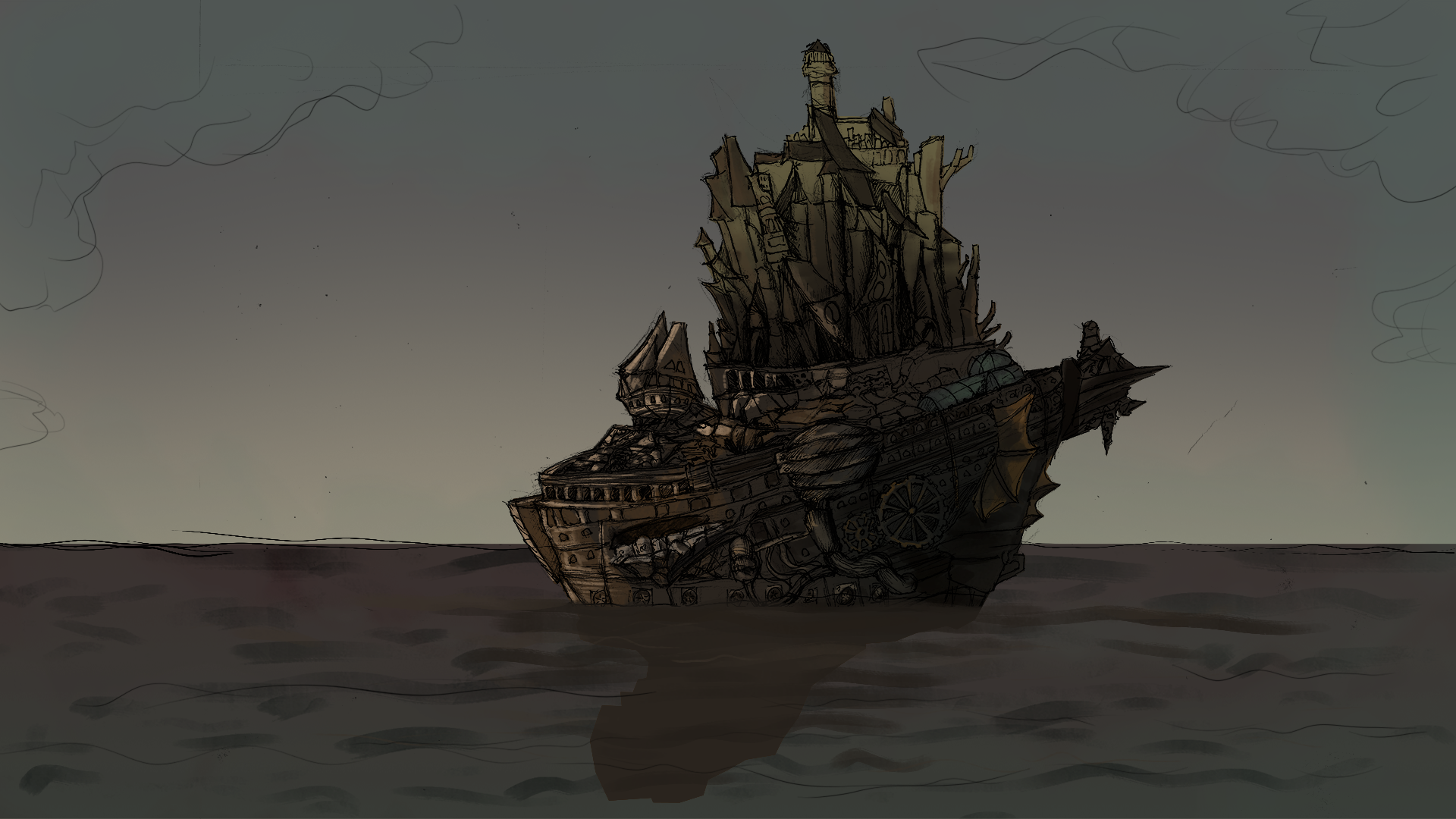 ship full shot morning