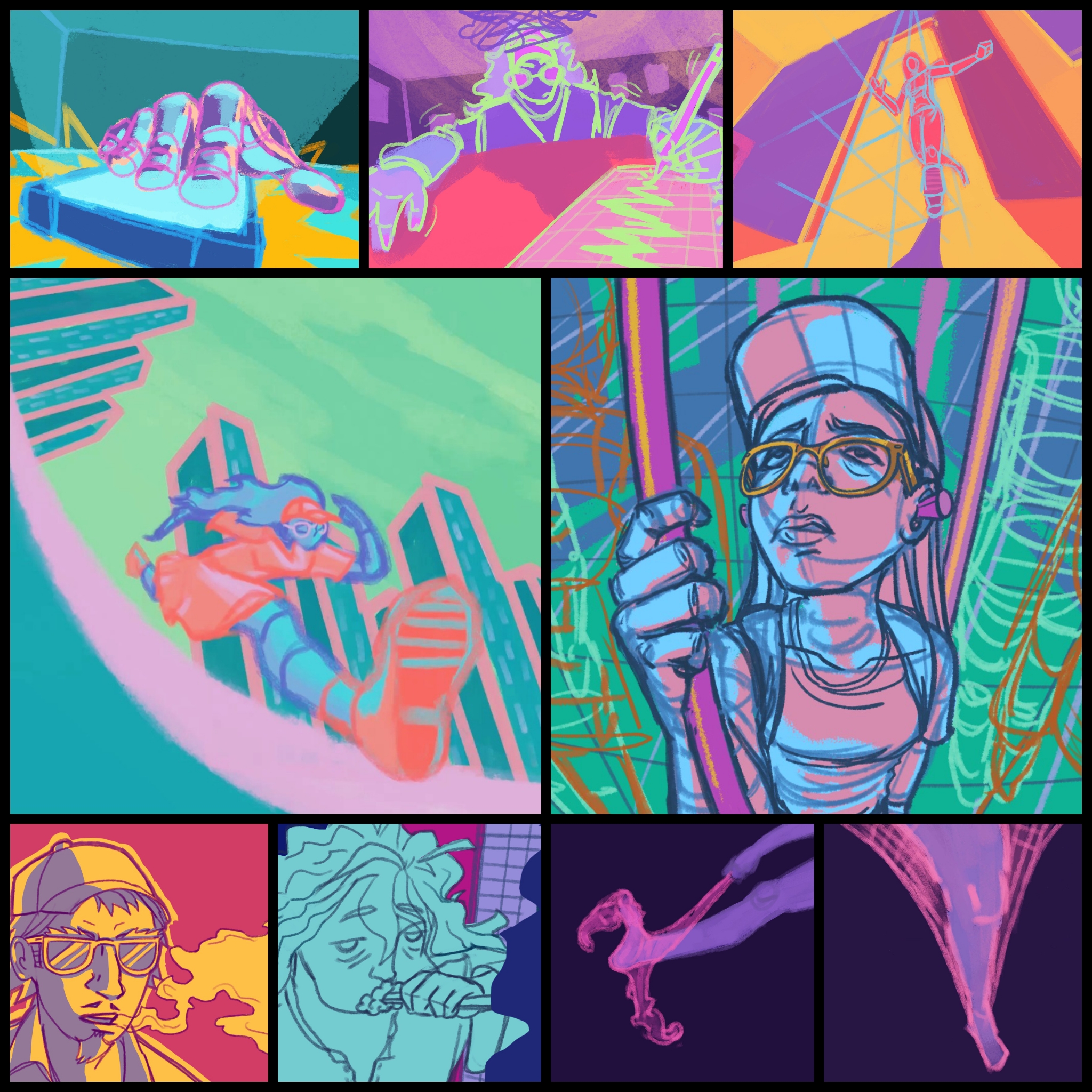 Preeliminary Design Frames Collage